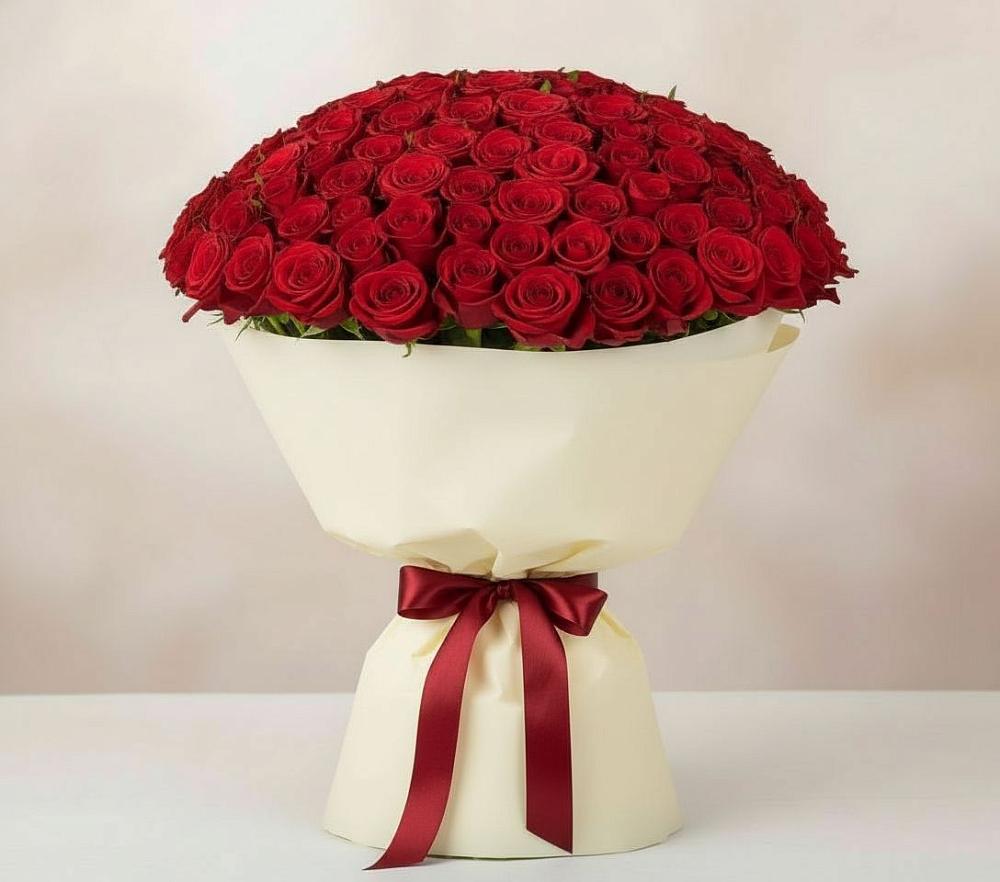 Букет 101 Красная роза Милано в Первомайском Ставропольского края
