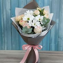 Букет цветов из:  Хризантемы и Розы в Первомайском Ставропольского края
