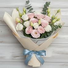 Букет цветов из:  Лизиантусы в Первомайском Ставропольского края