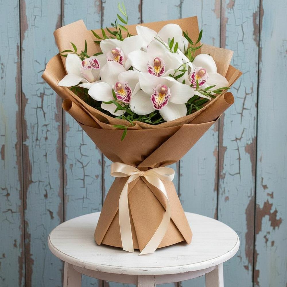 Букет цветов из: Орхидеи и Розы в Первомайском Ставропольского края