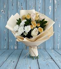 Букет цветов из:  Розы и Хризантемы в Первомайском Ставропольского края