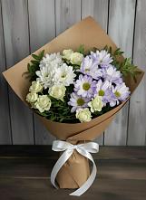 Букет цветов из:  Хризантемы и Розы в Первомайском Ставропольского края
