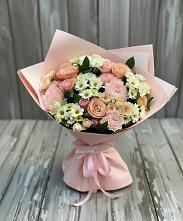 Букет цветов из:  Гвоздики, Розы и Хризантемы #REPLACE_PRED# Первомайском Ставропольского края