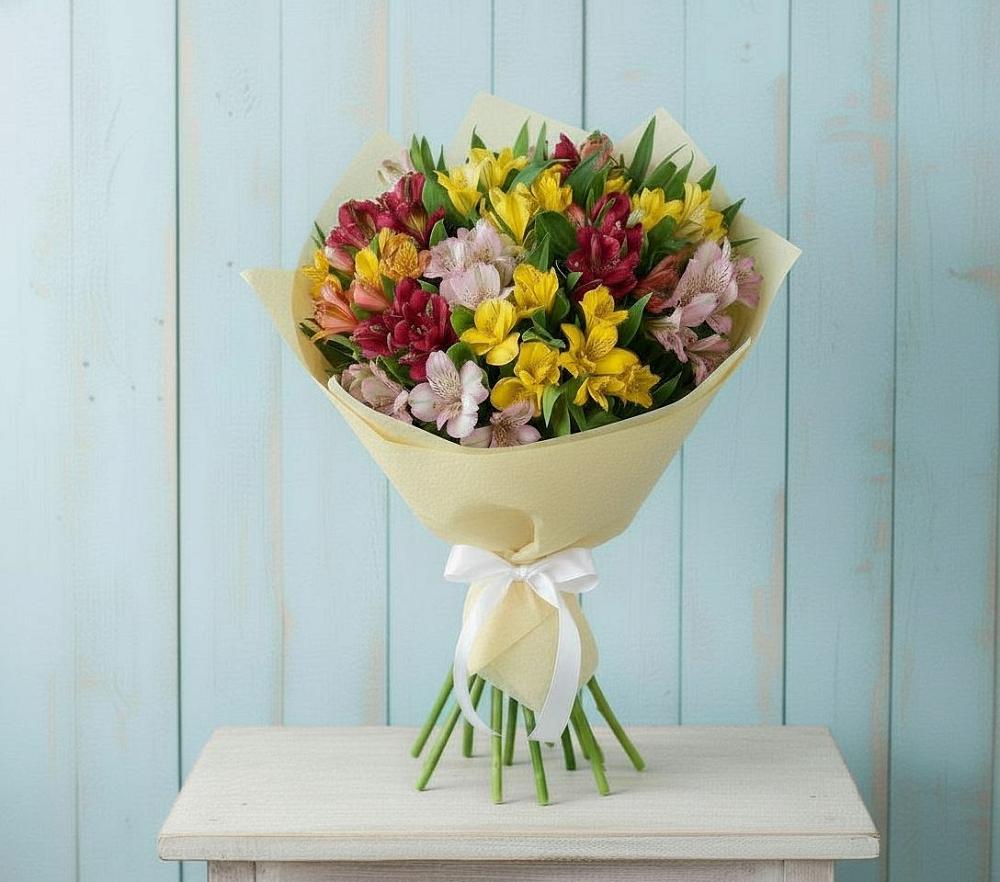 Букет цветов из: Альстромерии в Первомайском Ставропольского края