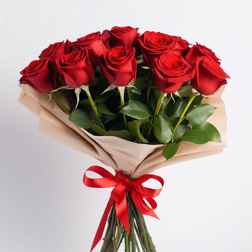 Букет 11 Красных роз Эдлесс Лав в Первомайском Ставропольского края