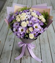 Букет цветов из:  Хризантемы и Розы #REPLACE_PRED# Первомайском Ставропольского края