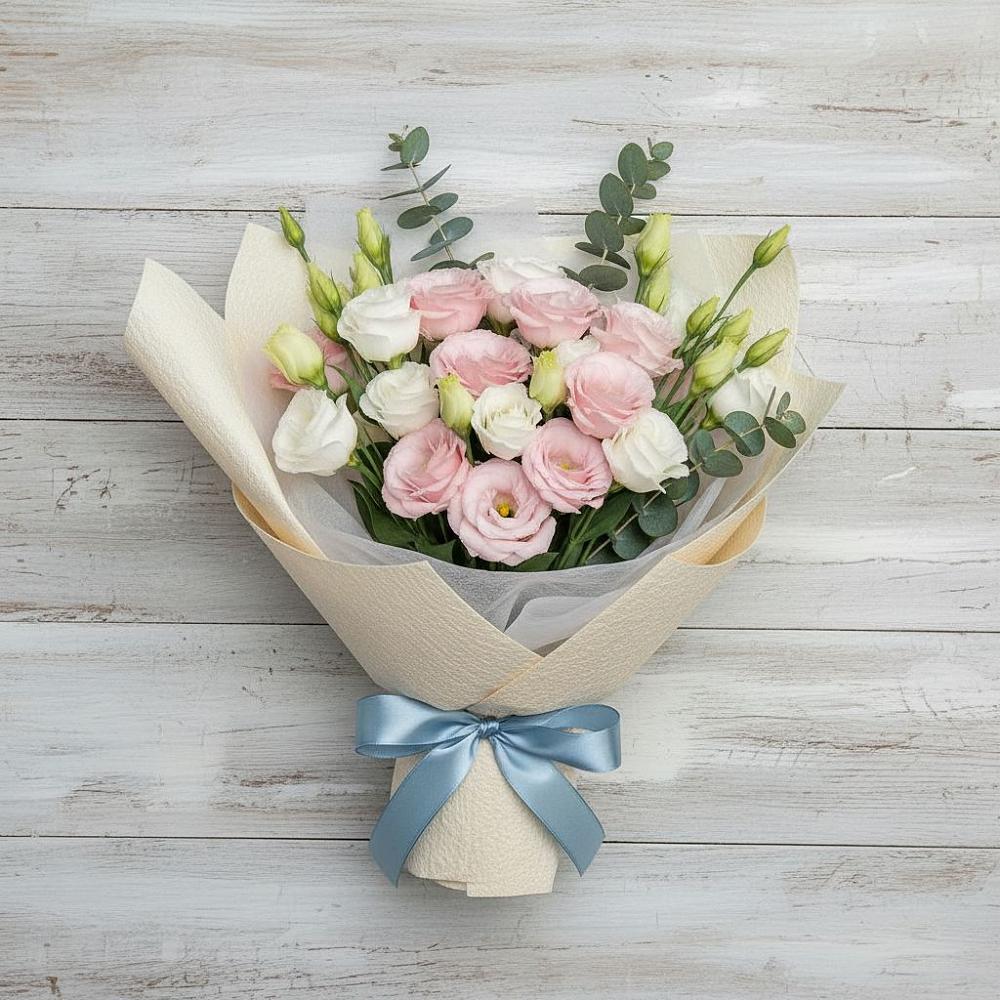 Букет цветов из: Лизиантусы в Первомайском Ставропольского края